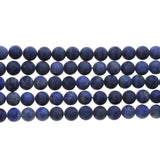 4-20mm Matte Lapis Lazuli Stone Bead Strand DIY Jewelry Necklace Bracelet
