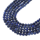 4-20mm Matte Lapis Lazuli Stone Bead Strand DIY Jewelry Necklace Bracelet