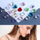 28PCS 14mm Heart Crystal Beads Jewelry Making Austria Charms Earrings Necklace