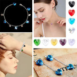 28PCS 14mm Heart Crystal Beads Jewelry Making Austria Charms Earrings Necklace