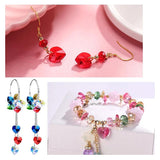 28PCS 14mm Heart Crystal Beads Jewelry Making Austria Charms Earrings Necklace