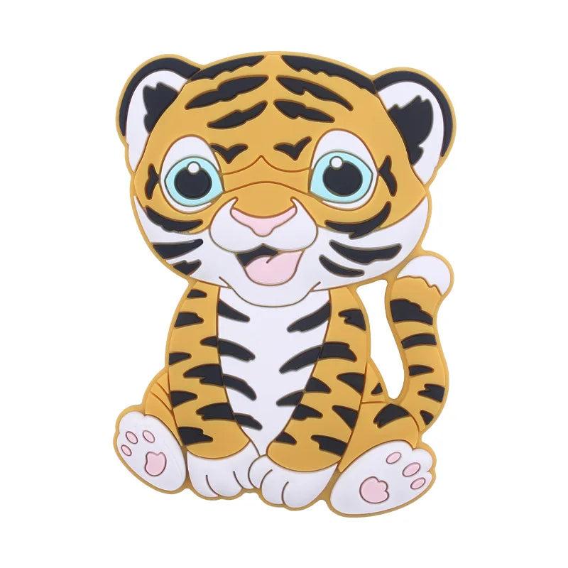 Cartoon Animal Silicone Teething Bead Tiger Teether
