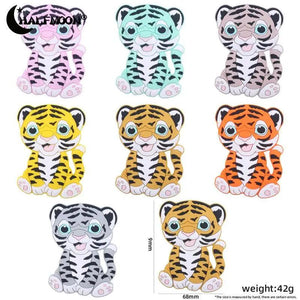 Cartoon Animal Silicone Teething Bead Tiger Teether