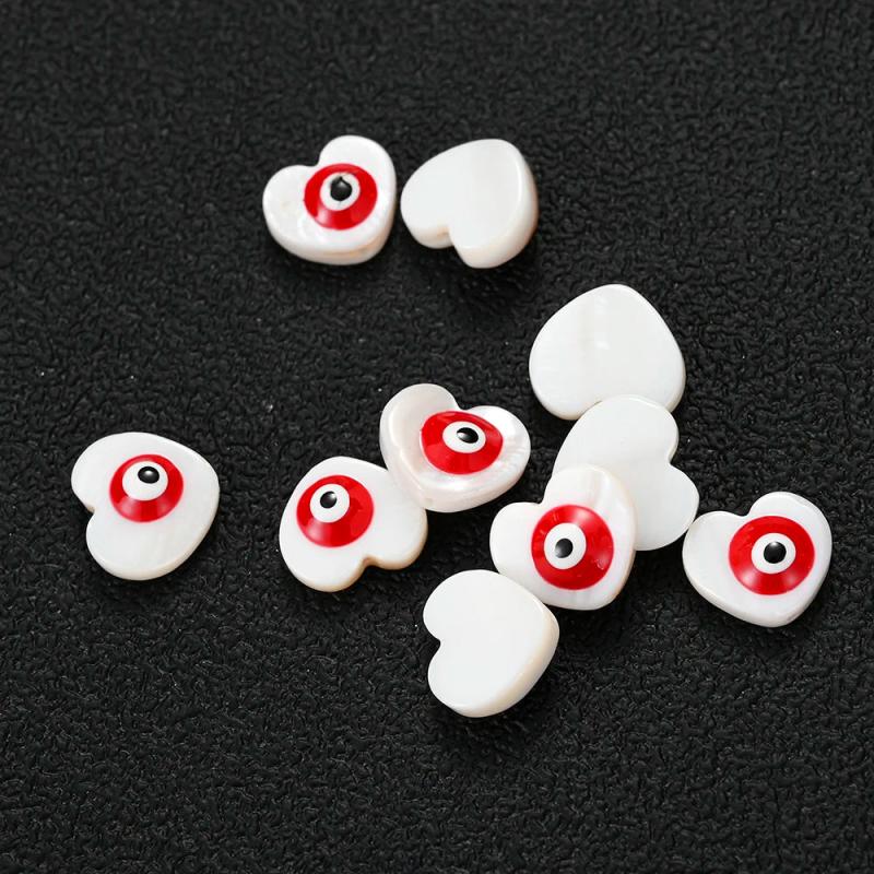 12mm Shell Beads Evil Eye Spacer Beaded for DIY Jewelry