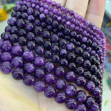 Amethyst Round Stone Beads for Jewelry Making 4/6/8/10MM