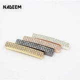 5Pcs/Lot Crystal Pipe Tube Spacer Beads European Charms Pendant 5mm Big Hole