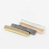 5Pcs/Lot Crystal Pipe Tube Spacer Beads European Charms Pendant 5mm Big Hole