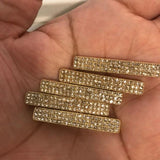 5Pcs/Lot Crystal Pipe Tube Spacer Beads European Charms Pendant 5mm Big Hole