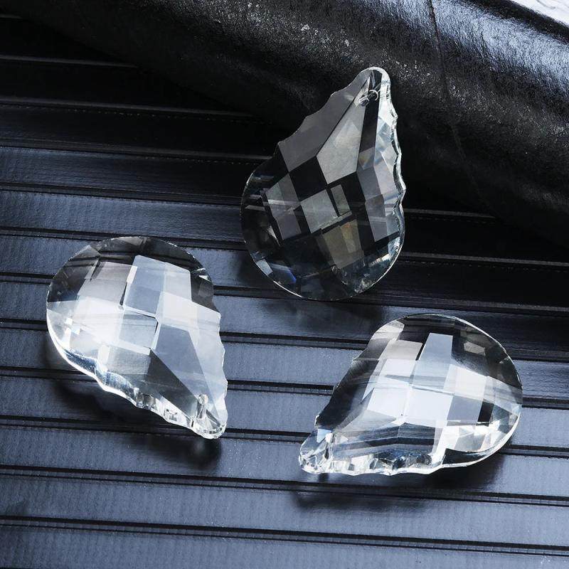 2Pc 50mm Clear Crystal Lampwork Glass Droplet Beads for Chandelier Hanging