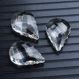 2Pc 50mm Clear Crystal Lampwork Glass Droplet Beads for Chandelier Hanging