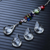 2Pc 50mm Clear Crystal Lampwork Glass Droplet Beads for Chandelier Hanging
