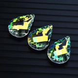 2Pc 50mm Clear Crystal Lampwork Glass Droplet Beads for Chandelier Hanging