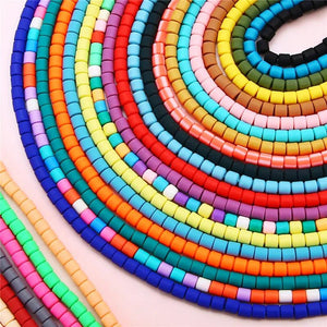 Cylindrical Spacer Soft Ceramic Clay Bead for Jewelry Making