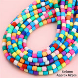 Cylindrical Spacer Soft Ceramic Clay Bead for Jewelry Making
