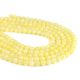 4-10mm Yellow Jades Stone Bead Natural Round Chalcedony Spacer Bead