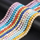 4-10mm Yellow Jades Stone Bead Natural Round Chalcedony Spacer Bead
