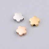 5PCS/LOT Stainless Steel Flowers Beads Jewelry for DIY Bracelet