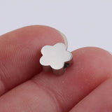 5PCS/LOT Stainless Steel Flowers Beads Jewelry for DIY Bracelet