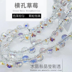 30 Strawberry Beads Large Faceted Crystal 8mm for Jewelry Making