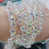 30 Strawberry Beads Large Faceted Crystal 8mm for Jewelry Making