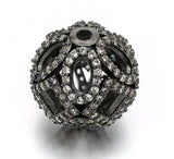 14mm Brass CZ Oval Beads for DIY Jewelry Making