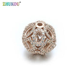 14mm Brass CZ Oval Beads for DIY Jewelry Making