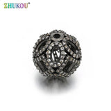 14mm Brass CZ Oval Beads for DIY Jewelry Making