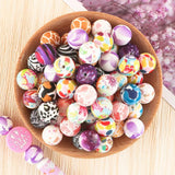 Kovict 15MM 10Pcs Leopard Printed Silicone Beads Baby Chewing Jewelry DIY