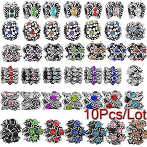 10Pcs/Lot Crystal Butterfly Clip Charms Beads For DIY Bracelets Necklace