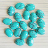 10pcs 10x14mm Natural Semi-precious Stone Cabochons Oval Shape