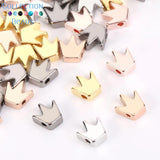 30pcs Colorful Copper Crown Spacer Beads for DIY Jewelry Making