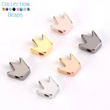 30pcs Colorful Copper Crown Spacer Beads for DIY Jewelry Making