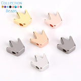 30pcs Colorful Copper Crown Spacer Beads for DIY Jewelry Making