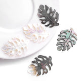 Natural Shell Bead Pendant Saucer Leaf Shape Shell Charm For Jewelry DIY