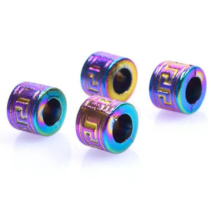 Rainbow Alloy Metal Spacer Beads 9mm