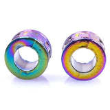 Rainbow Alloy Metal Spacer Beads 9mm