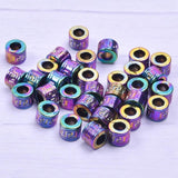 Rainbow Alloy Metal Spacer Beads 9mm