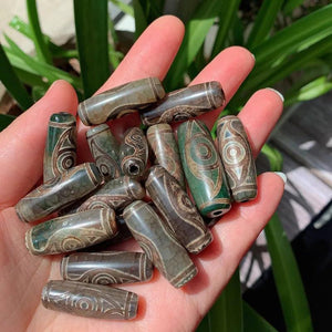 1PC 30mm Phoenix Eyes Tibetan Dzi Agates Beads Reiki Healing Jewelry