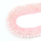 Rose Pink Quartz Dull Polish Matte Loose Beads for DIY Bracelet Necklace