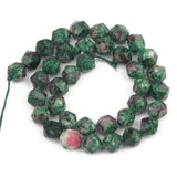 Faceted Epidote Zoisite Beads Round 6-10mm Jewelry Making DIY