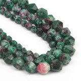 Faceted Epidote Zoisite Beads Round 6-10mm Jewelry Making DIY