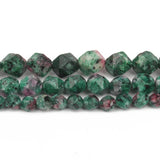 Faceted Epidote Zoisite Beads Round 6-10mm Jewelry Making DIY