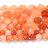 Faceted Carnelian Agates Stone Beads for Jewelry Making DIY Bracelet 6 8 10mm