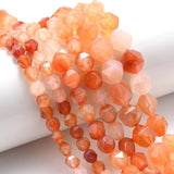 Faceted Carnelian Agates Stone Beads for Jewelry Making DIY Bracelet 6 8 10mm