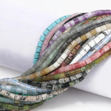 4x4mm Natural Amazonite Opal Pink Quartz Stone Beads for Jewelry Making