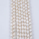 Freshwater Pearl Rice Shape Bead Semi-finished DIY Jewelry 7-8mm
