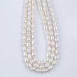 Freshwater Pearl Rice Shape Bead Semi-finished DIY Jewelry 7-8mm