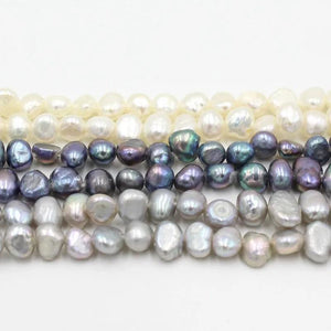 Grey Freshwater Pearl Spacer Beads 15''/Strand