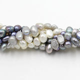Grey Freshwater Pearl Spacer Beads 15''/Strand
