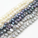Grey Freshwater Pearl Spacer Beads 15''/Strand